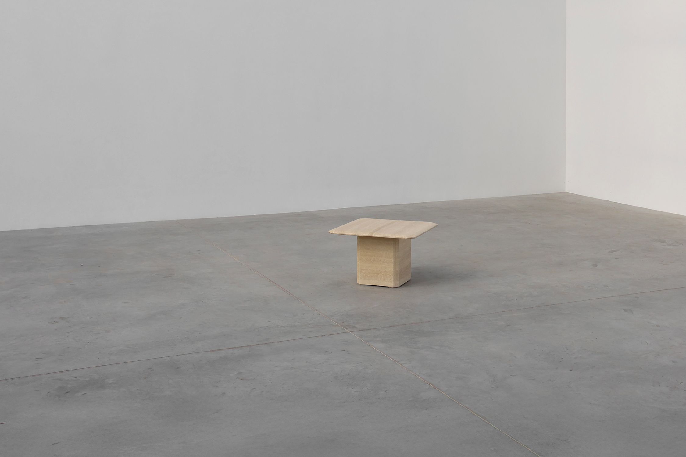 Mid-century square travertine coffee or side table, Italy 1960sthumbnail